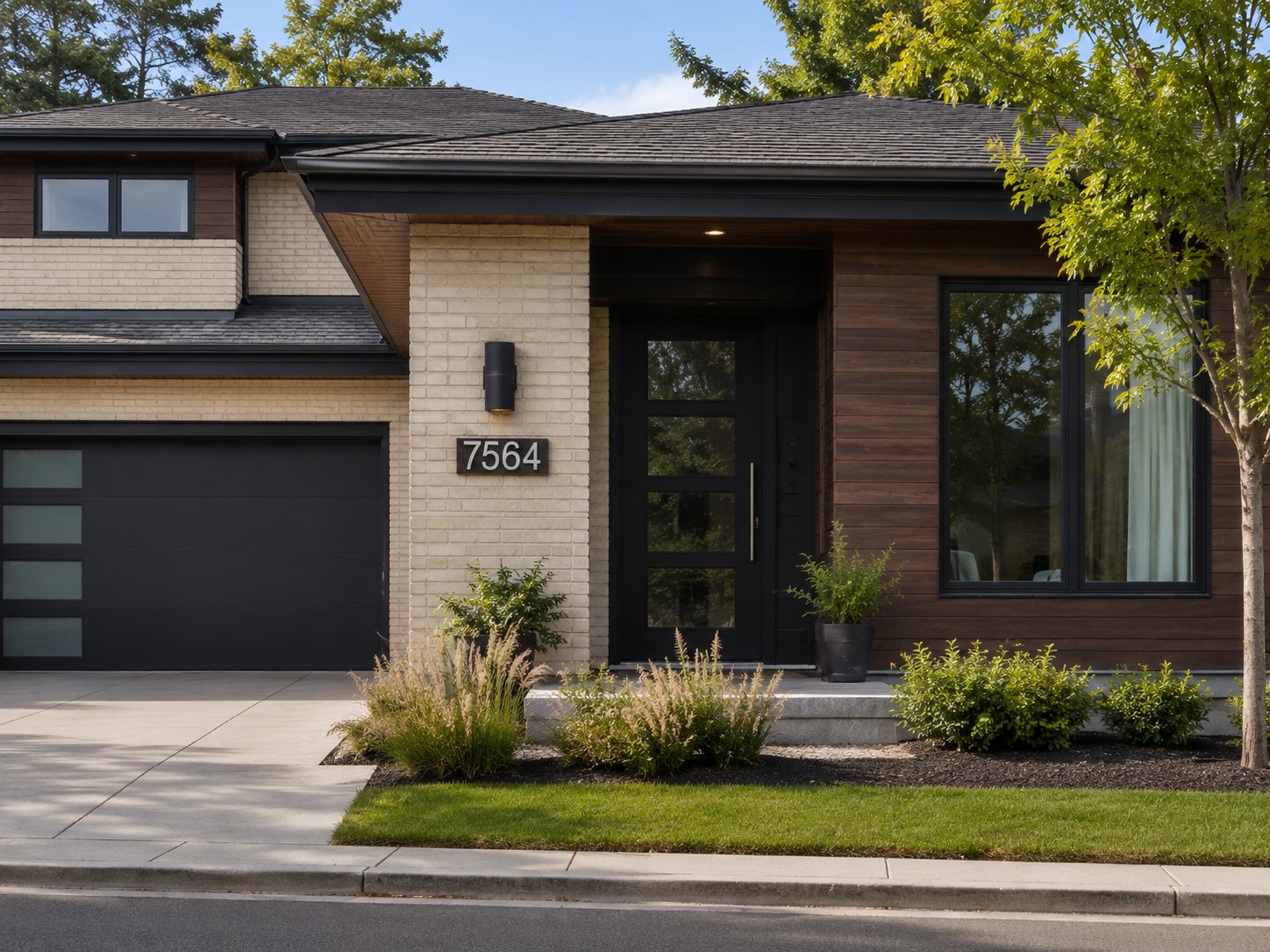 Full residential facade with an ArchStone GFRC address plaque